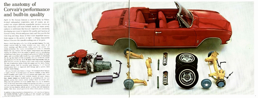1965 Chevrolet Corvair Canadian Brochure Page 1